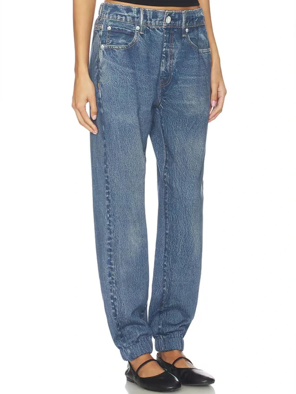 rag & bone Miramar Terry Joggers Pants in Blue Lenox Wash Size XXS NWT